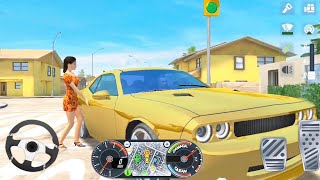 TAXI SIM 2020 - Gold Dodge Challenger Private Taxi CAR DRIVING SIMULATOR - Android Gameplay