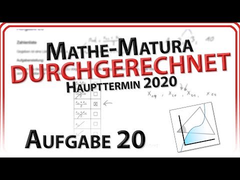 Matura 2020: Aufgabe 20 -  Zahlenliste / Median (Haupttermin) | Mathe Easy Going