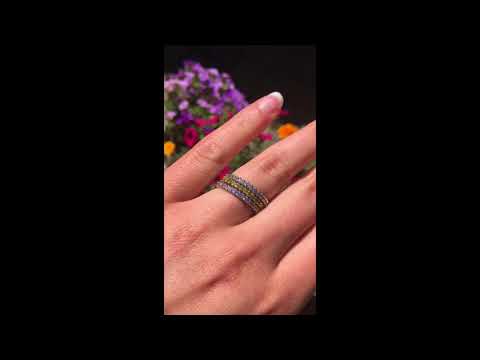 Stackable 1.9mm Double Shared Prong Eternity Ring - TwoBirch-TB-ETR-0004-WG-J -Stack