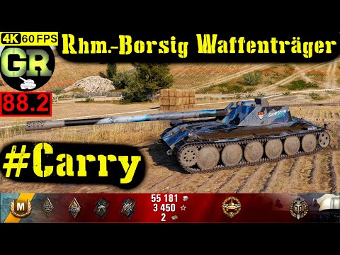 88_World of Tanks Rhm.-Borsig Waffenträger WoT Replay - 6 Kills 7.8K DMG(Patch 1.4.0)