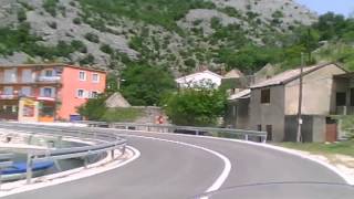 preview picture of video 'Riding on road 8 (E65) in Croatia from Seline to Karlobag on R1200 GS 19.05.2013'
