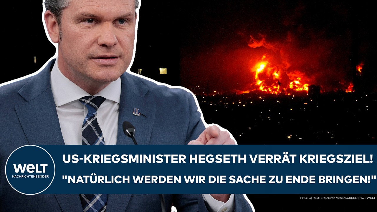 IRAN: US-Kriegsminister Hegseth verrät Kriegsziel! "Natürlich werden wir die Sache zu Ende bringen!"