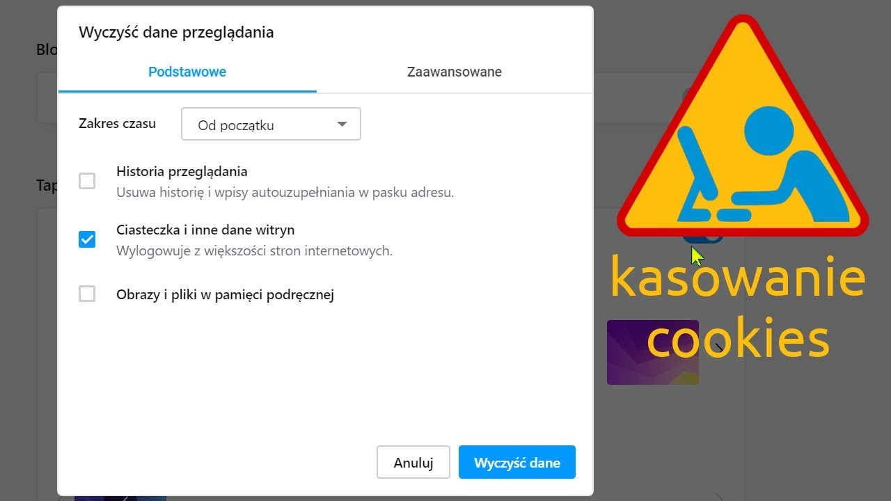 Opera - usuwanie ciasteczek (cookies) 2018