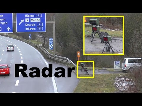 Radarfalle - Blitzer - Highway Police Radar Trap - Geschwindigkeitskontrolle Autobahn A831 Stuttgart