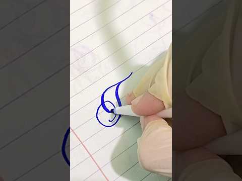 How to write capital | T | with cut marker #shortsfeed #youtubeshorts #trending #handwriting