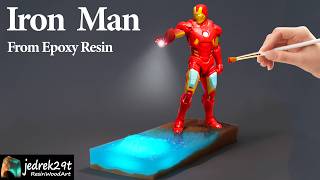 Making IRON MAN from Epoxy Resin. Night Lamp / Epoxy