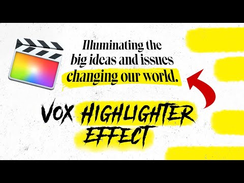 Amazing Vox Style Highlighter Effect for Final Cut Pro X || MotionVFX mTutorial