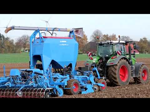 Fendt 728 mit Lemken Solitair PT beim säen.