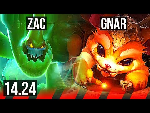 ZAC vs GNAR (TOP) | Rank 6 Zac, 2100+ games, 2/0/3 | BR Challenger | 14.24