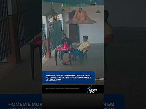 Homem é morto a tiros dentro de bar em Rio Tinto; crime é registrado por câmera de segurança