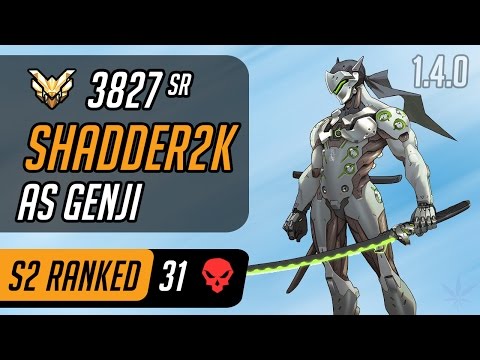 Shadder2k as Genji in King's Row [Season 2 - Master - 31 eliminations]