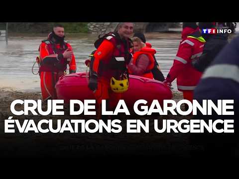 Crue de la Garonne : évacuations en urgence｜TF1 INFO