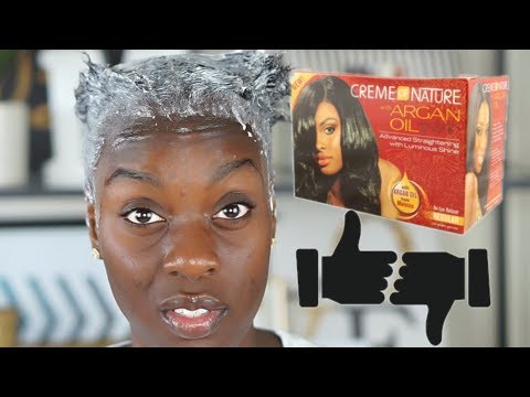 I TRIED A NEW RELAXER!| CREME OF NATURE WITH ARGAN...