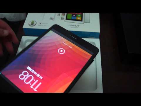 Pipo U7 3G MTK6589 7.9" IPS Tablet PC Ultra-U7 BT Phone Phablet Unboxing review