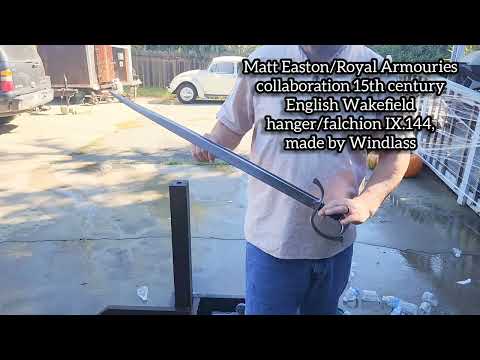 Matt Easton/Royal Armouries 15th century English Wakefield hanger/falchion IX.144, Made by Windlass