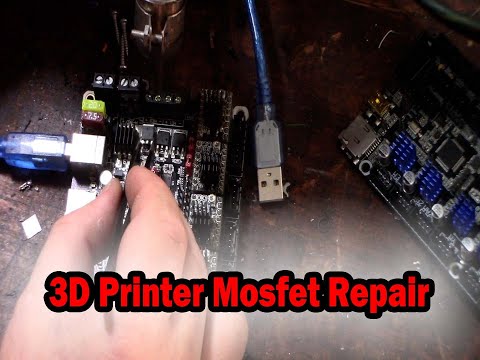 3D Printer Board mosfet repair BigTreeTech SKR 1.3 1.4 2 3 E3. Hot end stuck on, does not power off