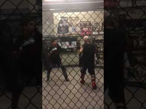 Father and son sparring at Marinobles Gym