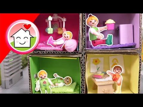 Playmobil Familie Hauser - Das Vier-Farben-Spielhaus - Geschichte mit Anna und Lena