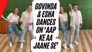 Govinda's dance moves matched by Esha Deol on the song Aap ke aa jaane se from the movie Khudgarz