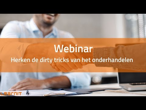 Herken de dirty tricks van het onderhandelen. Webinar Learnit Training