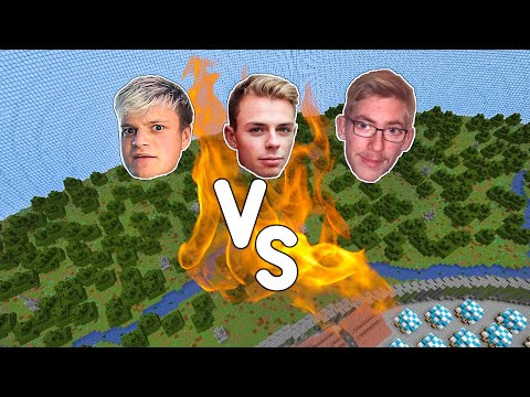 Morten Gaming -  Minecraft war!  (Spillejan vs Morten vs Tobias)
