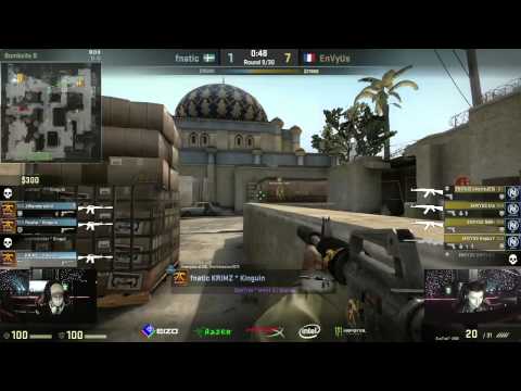 Fnatic vs EnVyUs on de_dust2 @ Dreamhack Tours 2015 Grand Finals (CS:GO FNC vs nV) Game 1