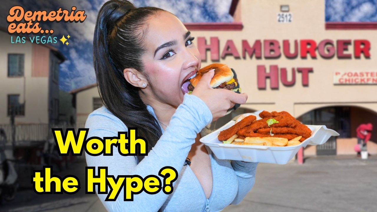 I Tried the Most ICONIC Takeout Spot in Las Vegas (Hamburger Hut Review) | Demetria Eats
