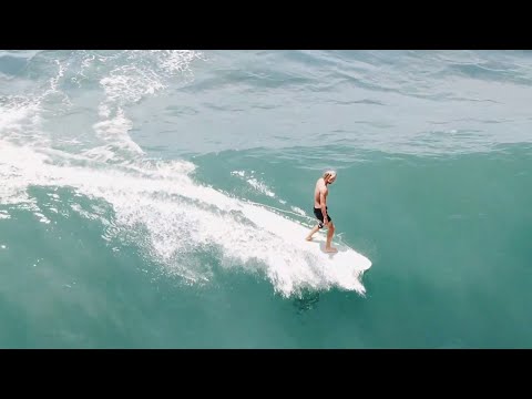 Aerial video of longboarders at Old Mans