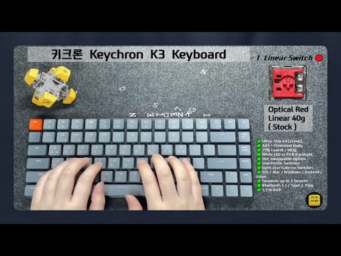 Keychron K3 Low Profile Mechanical Keyboard Sound🔊Switch Sound Comparison