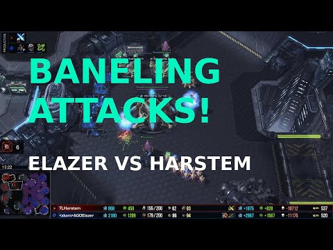 BANELING ATTACKS! - Harstem vs Elazer - PvZ - Starcraft 2