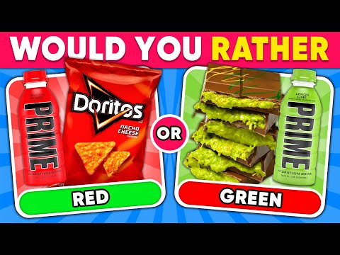 Would You Rather...? RED vs GREEN Food Edition! 🍫🍏 Daily Quiz