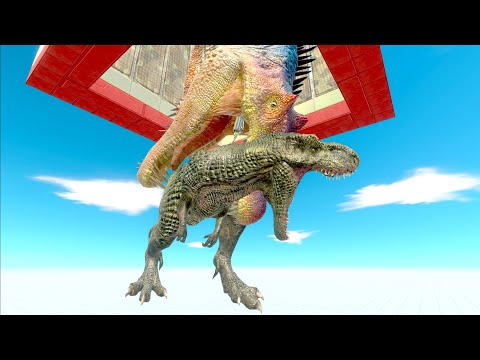 GIANT SPINOSAURUS HEAD FISHING EVERY UNIT - Animal Revolt Battle Simulator