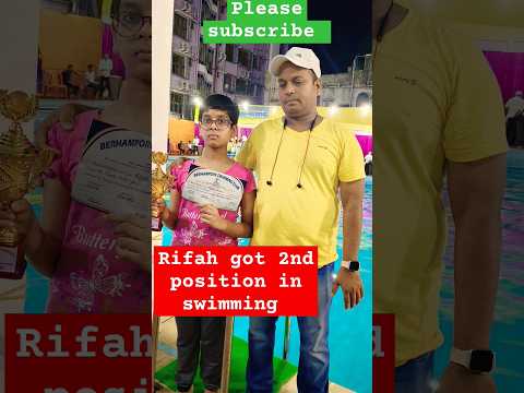 Rifah got 2nd position in swimming ❤️❤️❤️🥰🔥#short#swimming #viral.