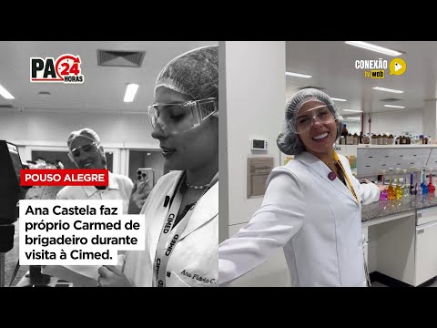 Vídeo: Ana Castela faz próprio Carmed de brigadeiro durante visita à Cimed.