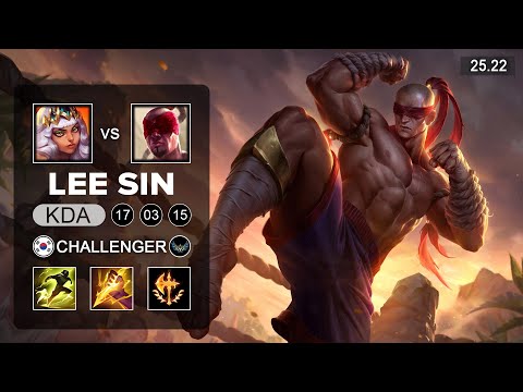 Lee Sin vs Qiyana Jungle - KR Challenger - Patch 25.22 Season 15