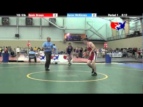University Nat`ls FS  74 KG / 163 lbs: Kevin Brown vs. Aaron McKinney