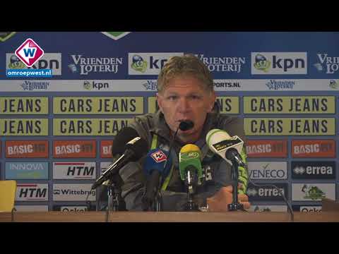 Persconferentie ADO-trainer Fons Groenendijk in aanloop naar AZ - ADO