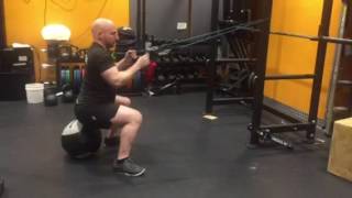 Exercise Tubing Squat Hold Row Complex