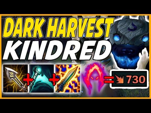 DARK HARVEST KINDRED INSTANTLY KILLS AT 50% HP! INSTANT ONE SHOT KINDRED BUILD! - League Of Legends