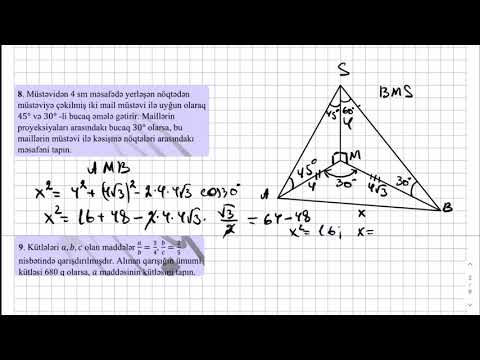 Əvvəlki illərin məzunları üçün buraxılış imtahanı (10.07.2020) -Riyaziyyat test və məsələlərin izahı