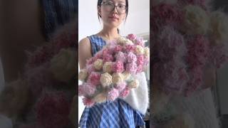 I spent 💲40 to turn yarn into a blooming bouquet blanket 🌸✨#crochet #crochetblanket #flowers