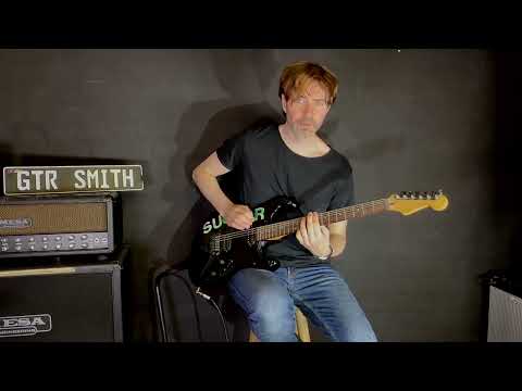 + New Video Fender Stratocaster Ex Gavin Rossdale Bush Black Humbucker Guitar + Case image 26