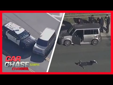 Police chase ends with assault suspect in custody after tense LAPD standoff | Car Chase Channel