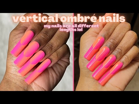 VERTICAL OMBRE FRENCH NAILS | TikTok Nail Trend Tutorial