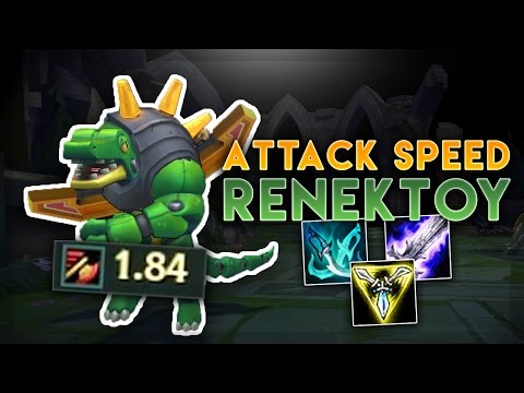 HOW STUPID IS 1.84 ATTACK SPEED ON RENEKTON?! NEW RENEKTON HYPER CARRY BUILD - League of Legends