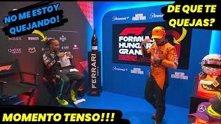 La tensa conversación entre Hamilton y Norris en la antesala del podio del GP de Hungría. f1 radio