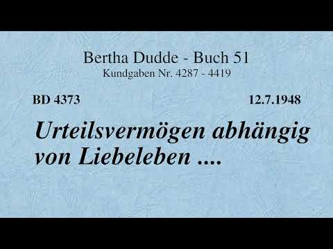 BD 4373 - URTEILSVERMÖGEN ABHÄNGIG VON LIEBELEBEN ....