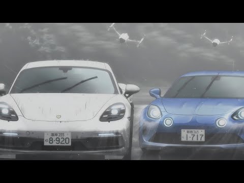 MF Ghost 2 - Beckenbayer Porsche 718 GTS VS Sawatari Alpine 110 | #MFゴースト | episode 4 |