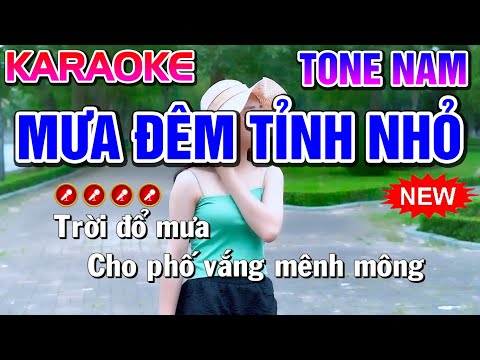 Mưa Đêm Tỉnh Nhỏ Karaoke Bolero Nhạc Sống Tone Nam |  Tình Trần Organ