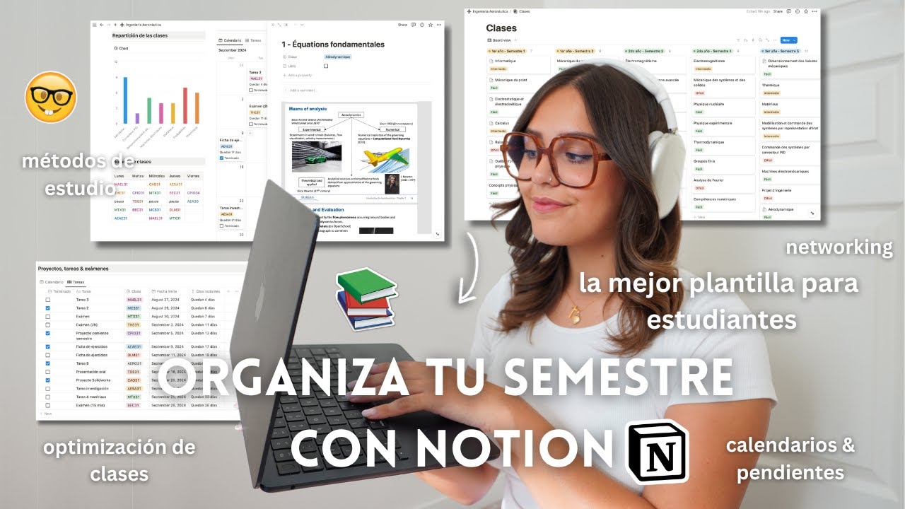 Cómo Organizo mi Semestre de Ingeniería para el Éxito con NOTION | La Mejor Plantilla